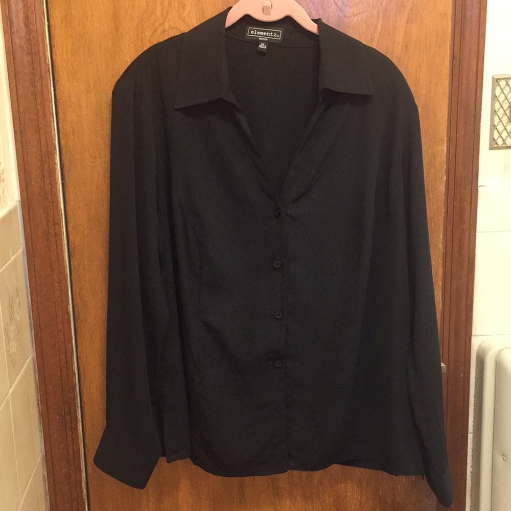 Black button down shirt